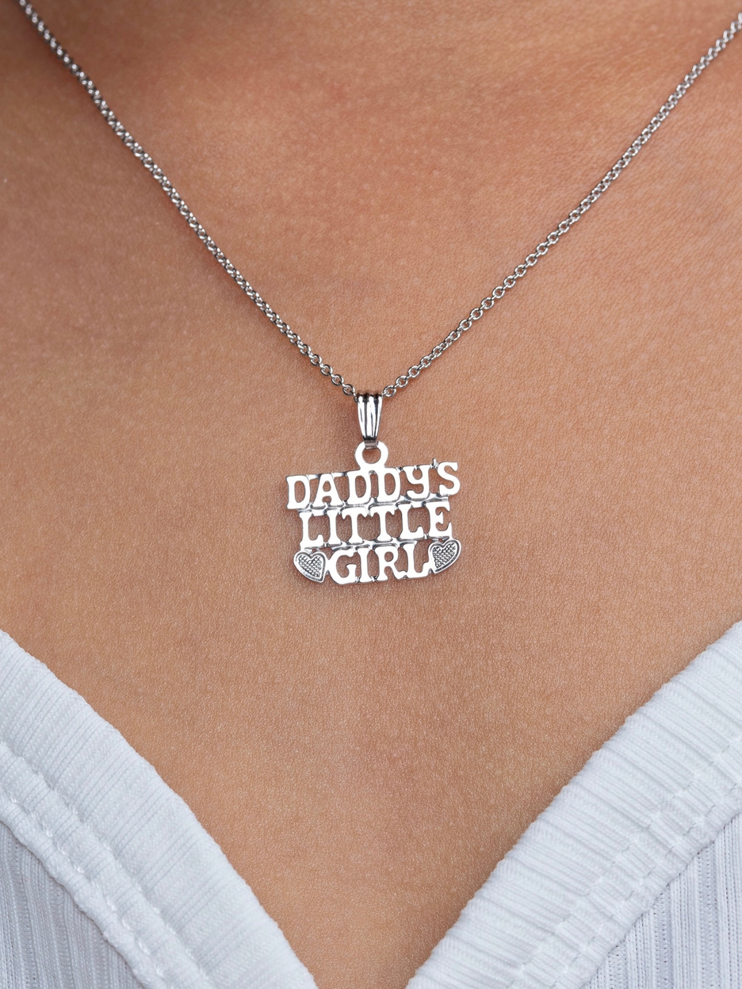 Sterling Silver Daddy’s Little Girl Pendant Necklace
