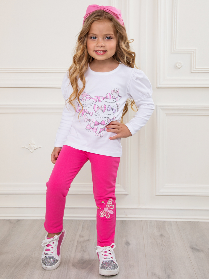 Blossom Butterfly Pink Premium Cotton Leggings