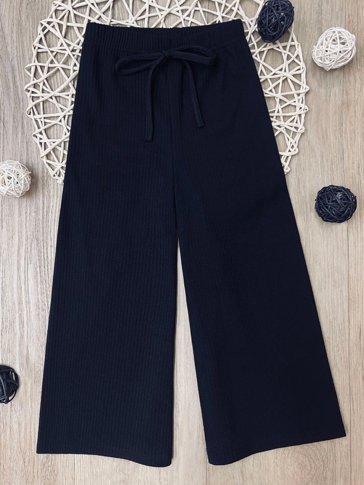 Essentials Ribbed Wide-Leg Pant