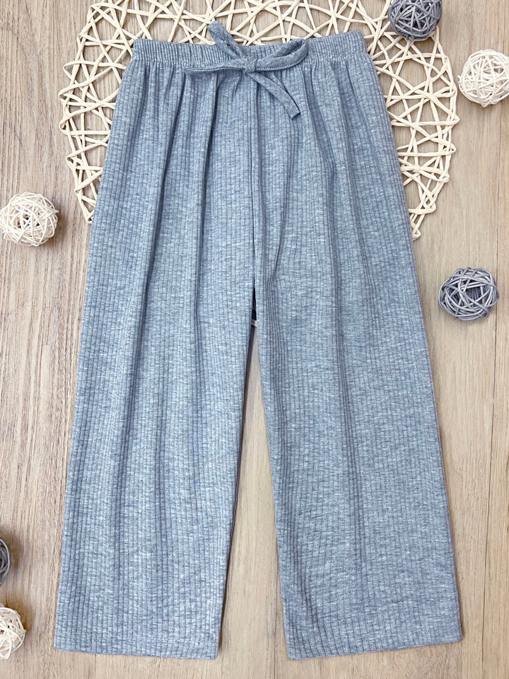 Essentials Ribbed Wide-Leg Pant