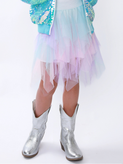 Dreamy Layers Pastel Rainbow Tulle Skirt