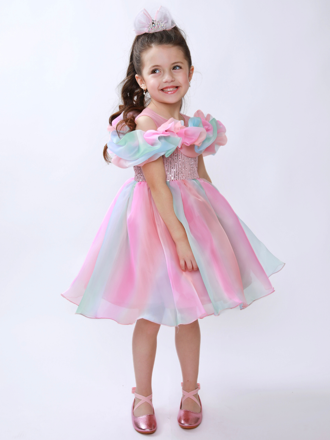 Dreamy Twirl Pastel Ruffle Party Dress Mia Belle Girls