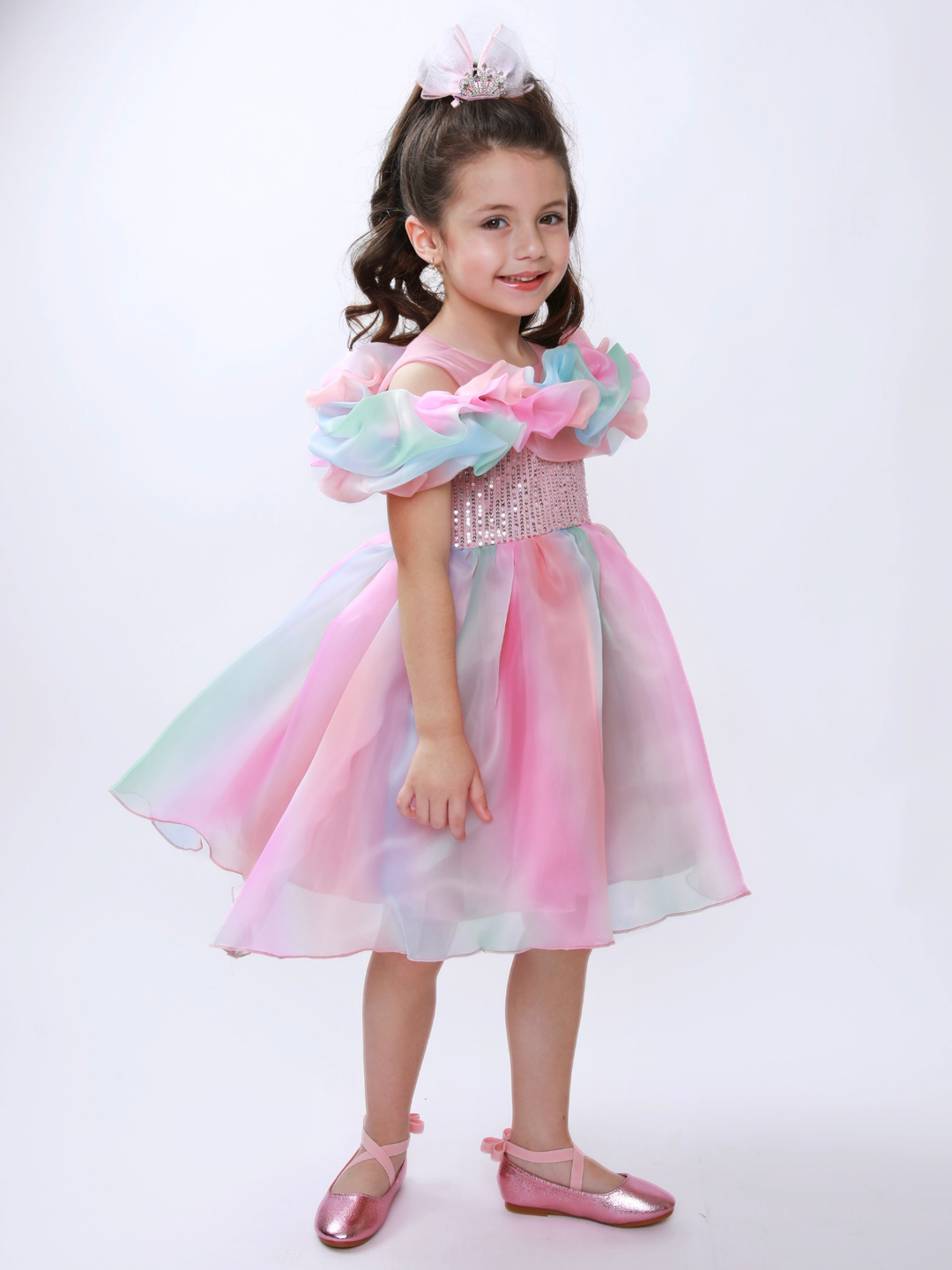 Dreamy Twirl Pastel Ruffle Party Dress Mia Belle Girls