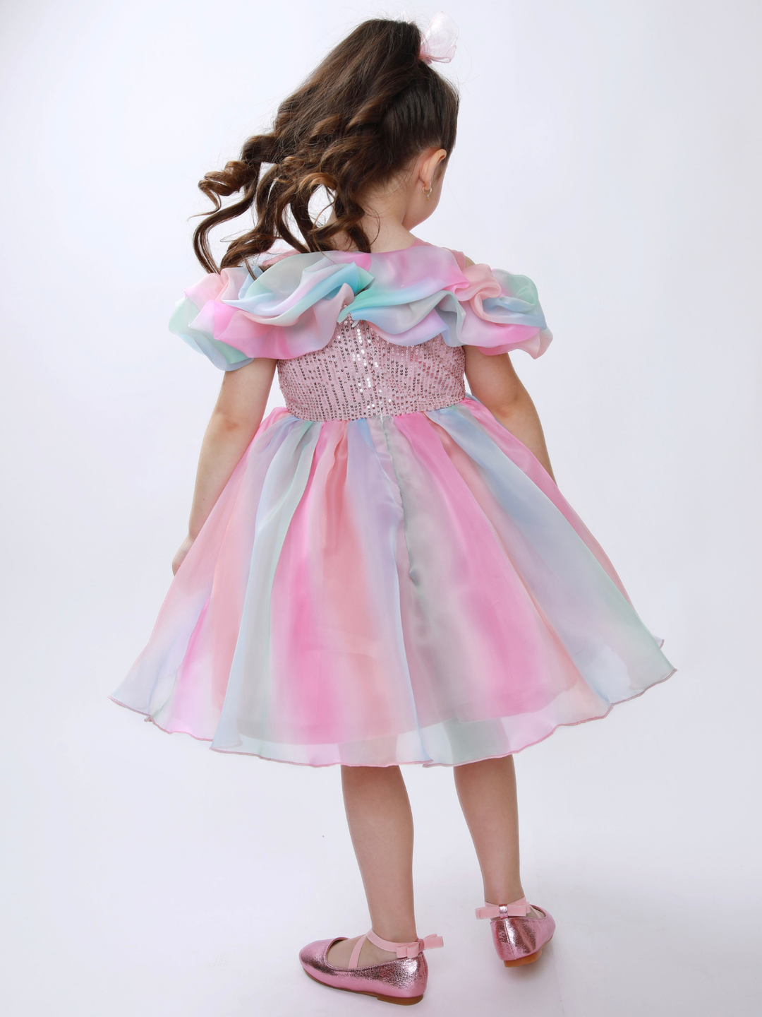 Dreamy Twirl Pastel Ruffle Party Dress Mia Belle Girls