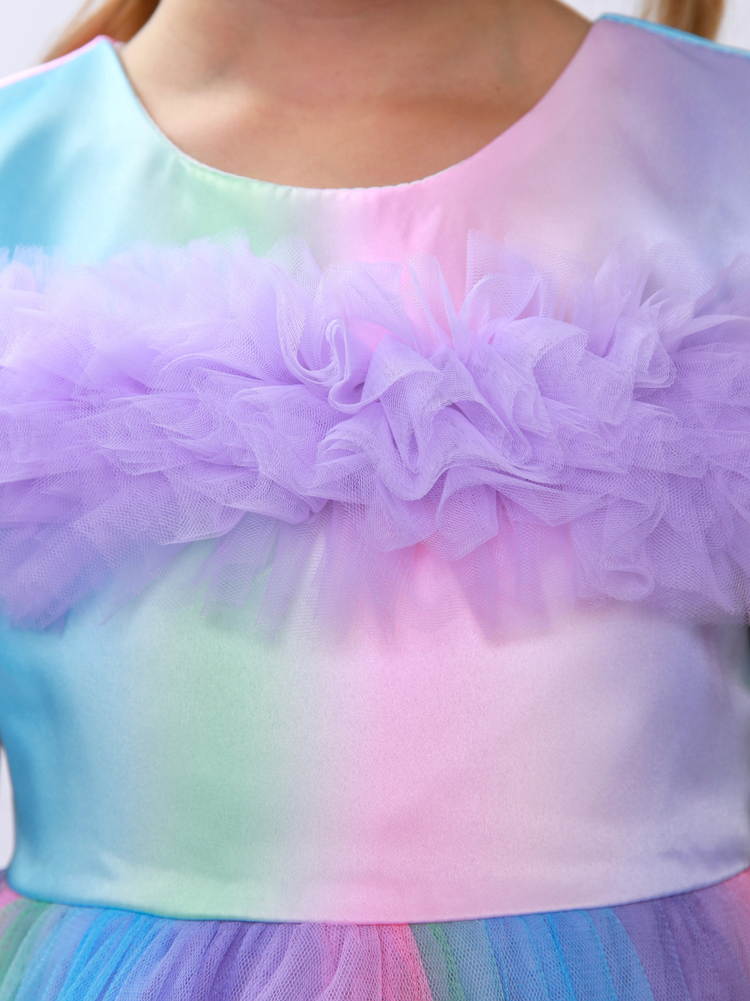 Princess Twirl Rainbow Tulle Ruffle Dress Mia Belle Girls