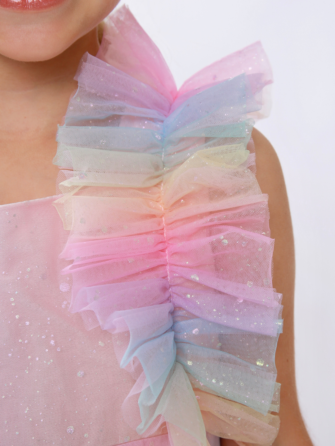 Birthday Magic Rainbow Ruffle Tulle Dress Mia Belle Girls