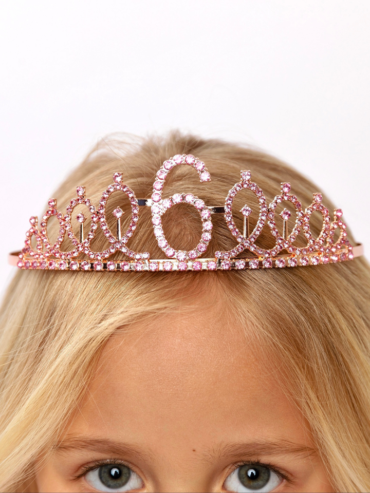 6th Birthday Princess Tiara & Sash Set Mia Belle Girls