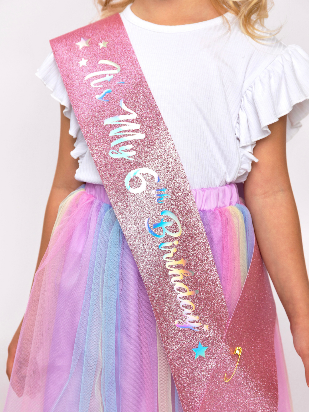 6th Birthday Princess Tiara & Sash Set Mia Belle Girls
