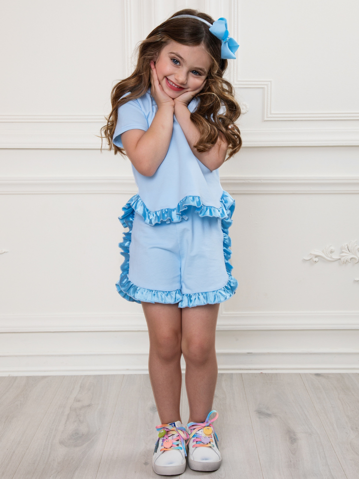 Ruffle Charm Tee & Short Lounge Set