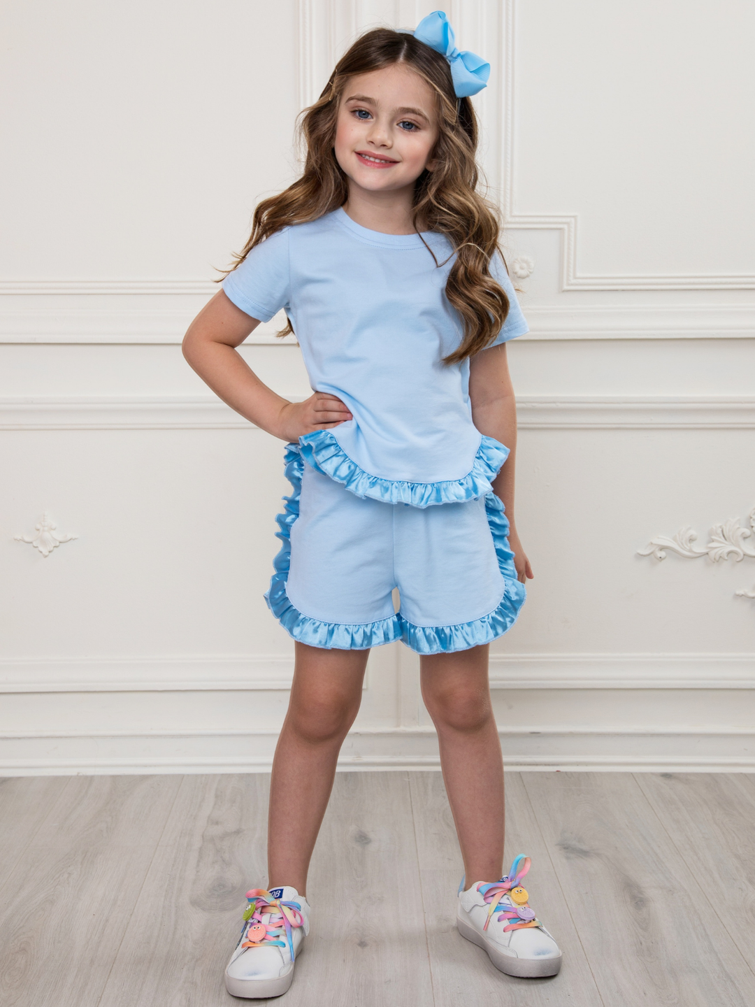 Ruffle Charm Tee & Short Lounge Set