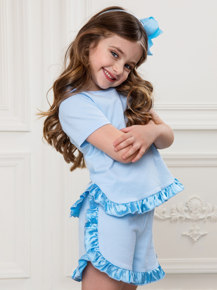 Ruffle Charm Tee & Short Lounge Set