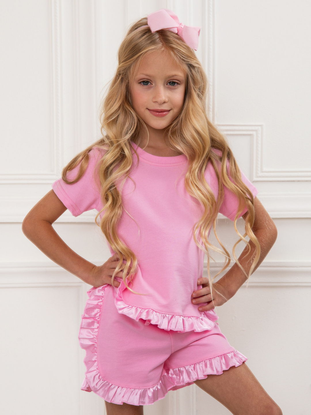 Ruffle Charm Tee & Short Lounge Set