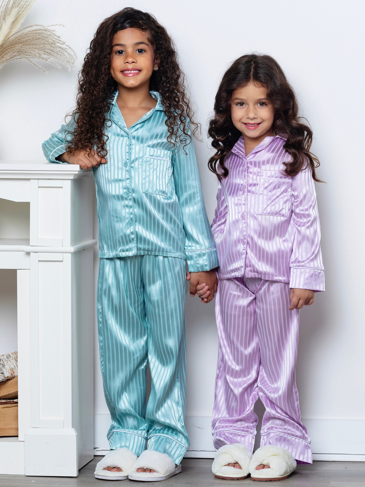 Mint to Dream Satin Stripe Pajama Set