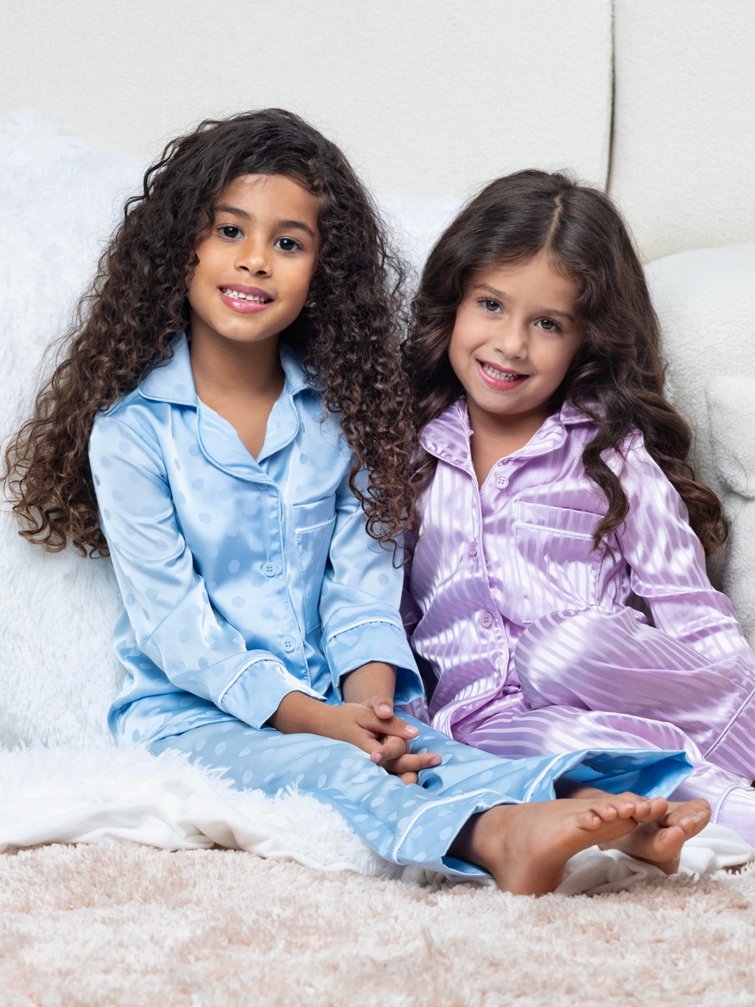 Lavender Luxe Satin Stripe Pajama Set