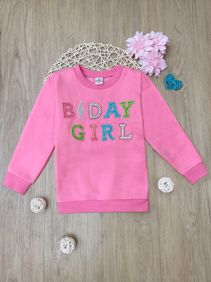 Color Pop Birthday Girl Gem Sweatshirt