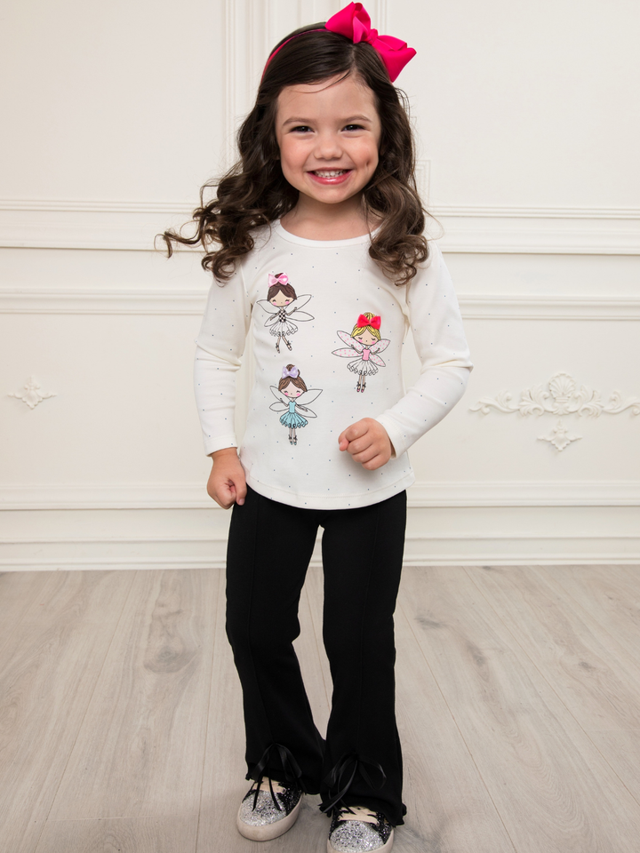 Fairy Friends Sparkle Slim Fit Sleeve Top