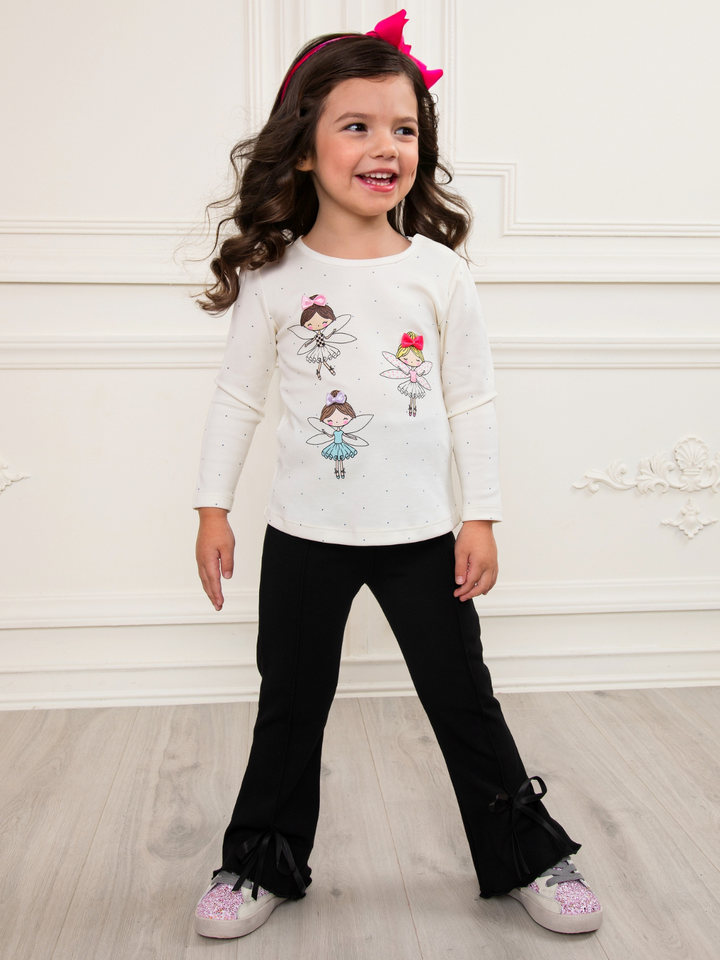 Fairy Friends Sparkle Slim Fit Sleeve Top