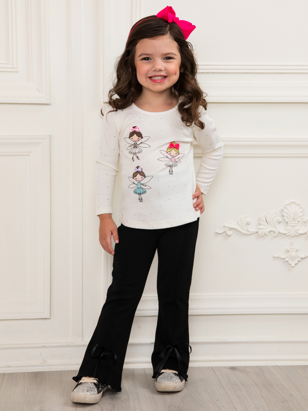 Fairy Friends Sparkle Slim Fit Sleeve Top