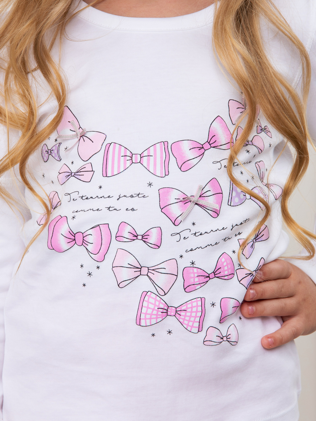 Ribbon Dream Luxe Cotton Heart Print Top