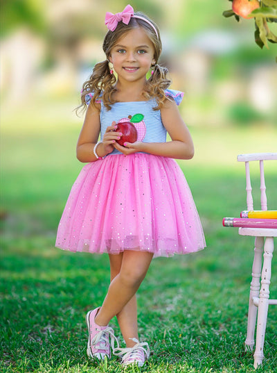 Mia Belle Girls | Apple Sparkle Tutu Dress | Back To School Dresses