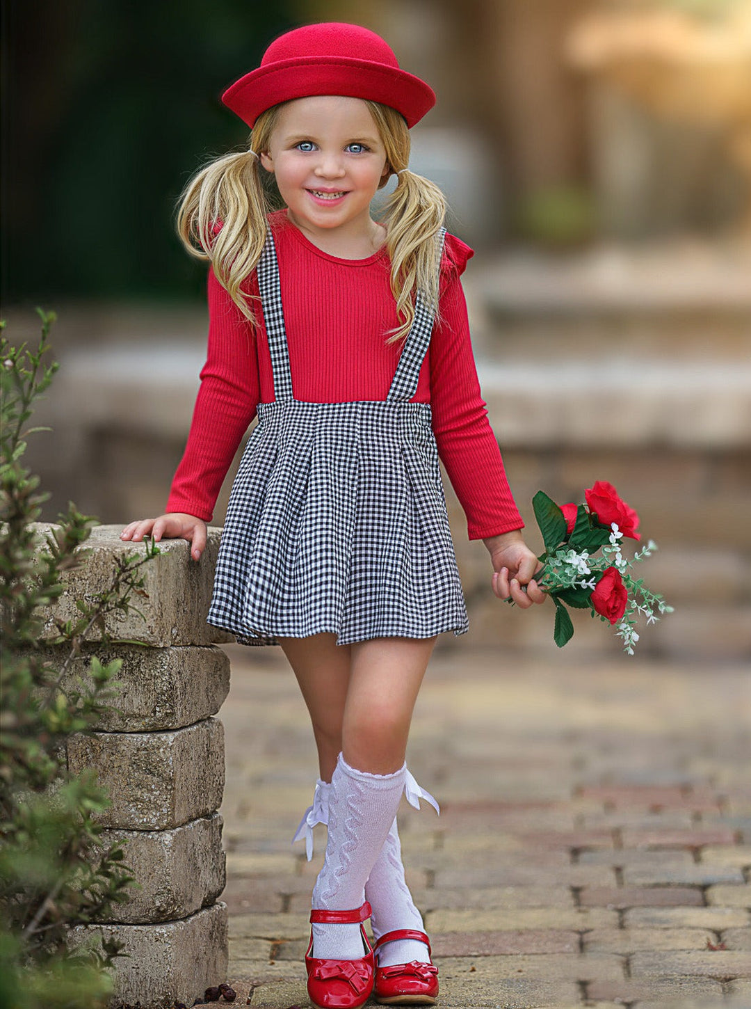 Skirt Set Toddler Girl Red Plaid Skirt Girl Fall Plaid Skirts