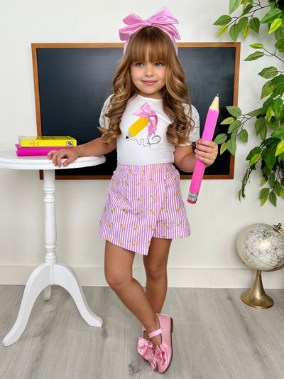 Mia Belle Girls Striped Skort Set | Back To School Outfits