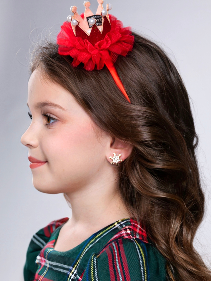 Frosted Sparkle Snowflake Stud Earrings