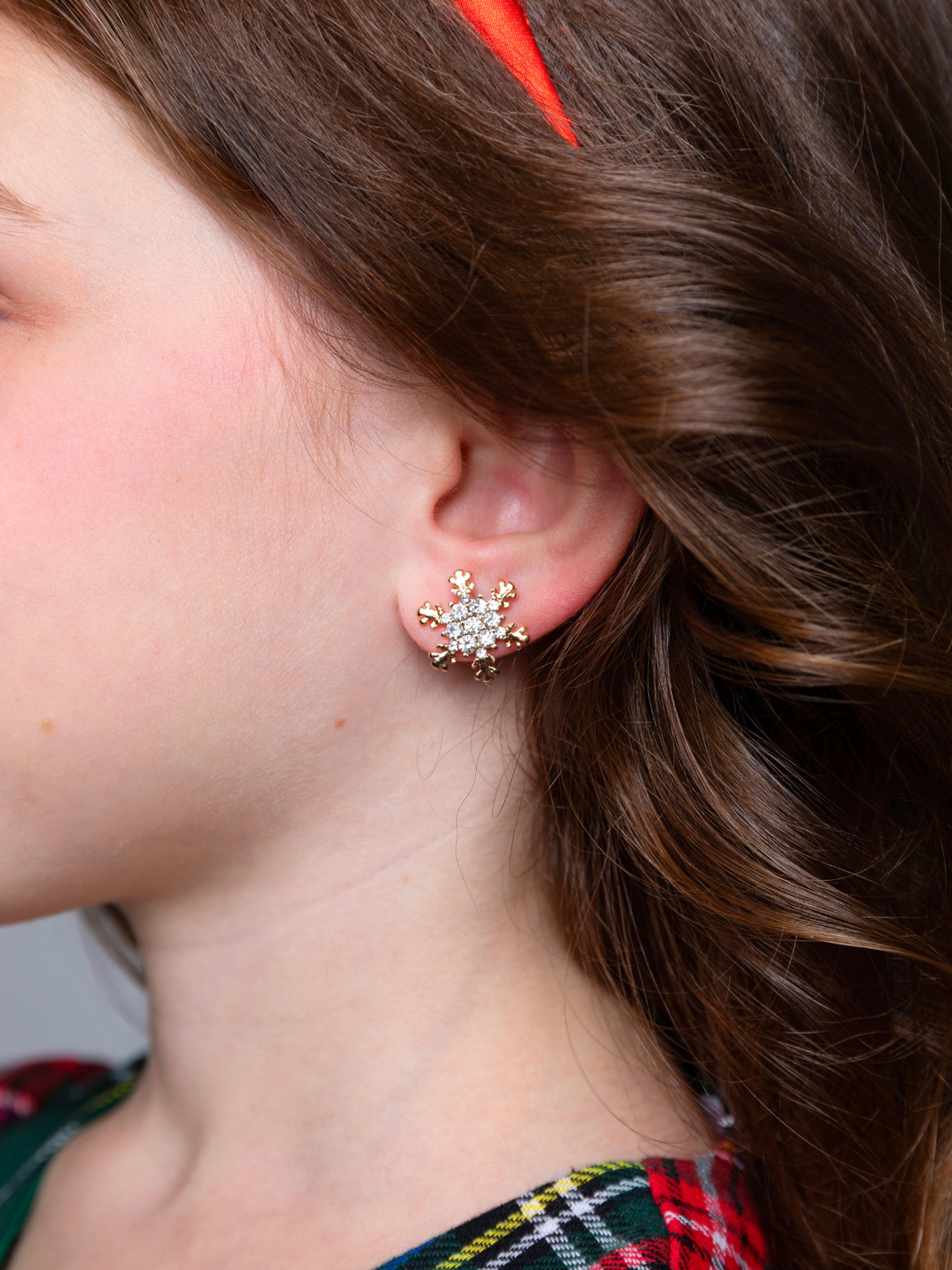 Frosted Sparkle Snowflake Stud Earrings