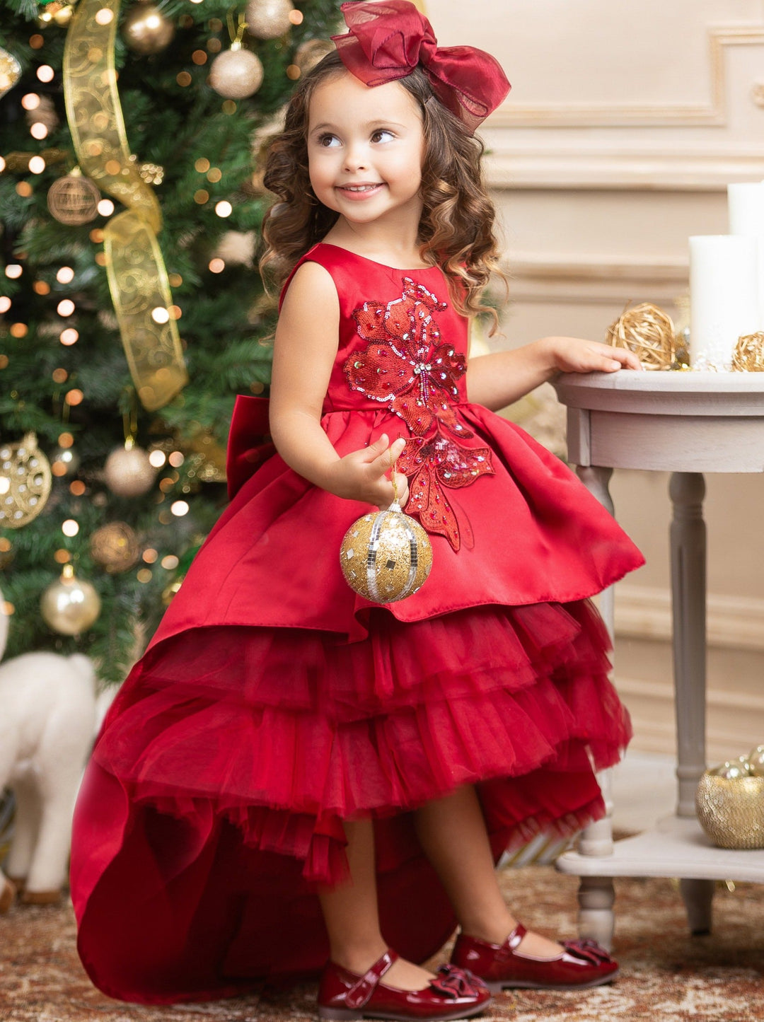 Ready to Twirl Hi-Lo Layered Holiday Dress Mia Belle Girls Ready to Twirl Hi-Lo Layered Holiday Dress Mia Belle Girls