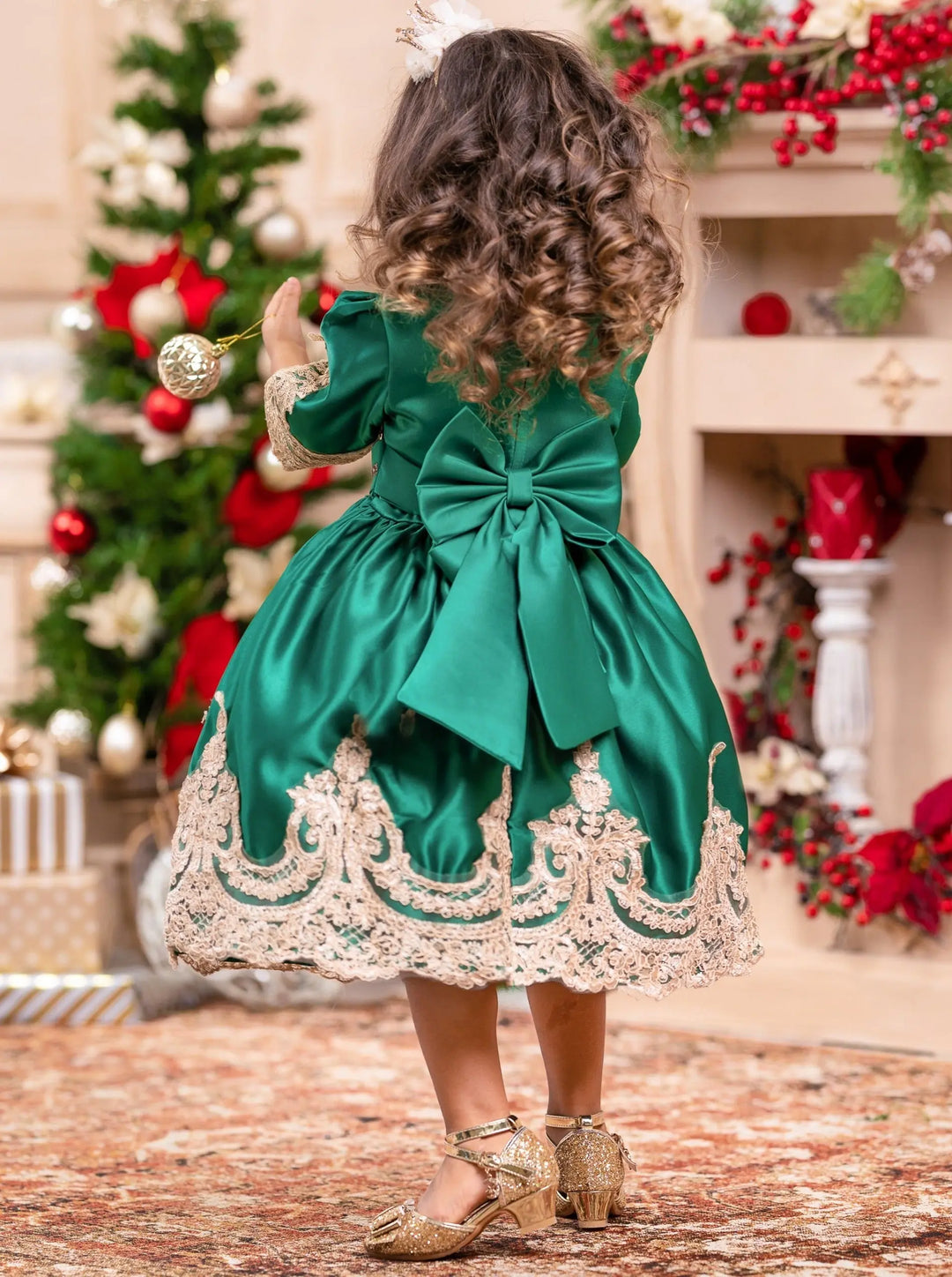 Satin And Gold Embroidered Holiday Princess Dress Mia Belle Girls Satin And Gold Embroidered Holiday Princess Dress Mia Belle Girls