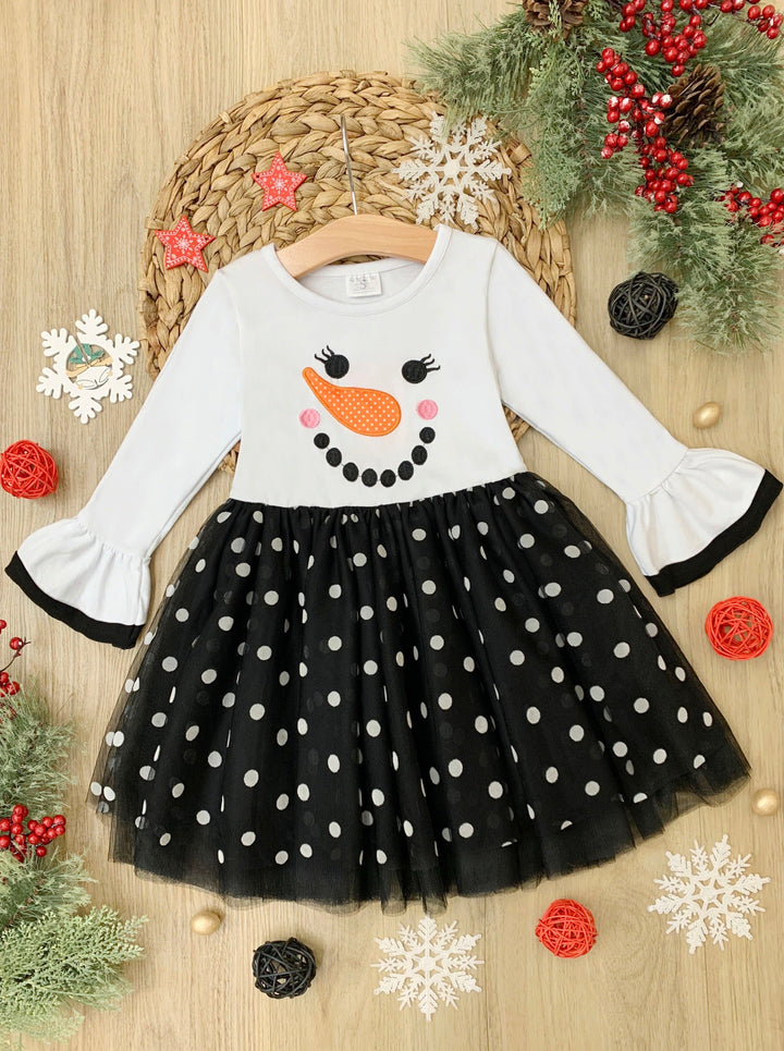Happy Snowman Polka Dot Tutu Dress Mia Belle Girls Happy Snowman Polka Dot Tutu Dress Mia Belle Girls