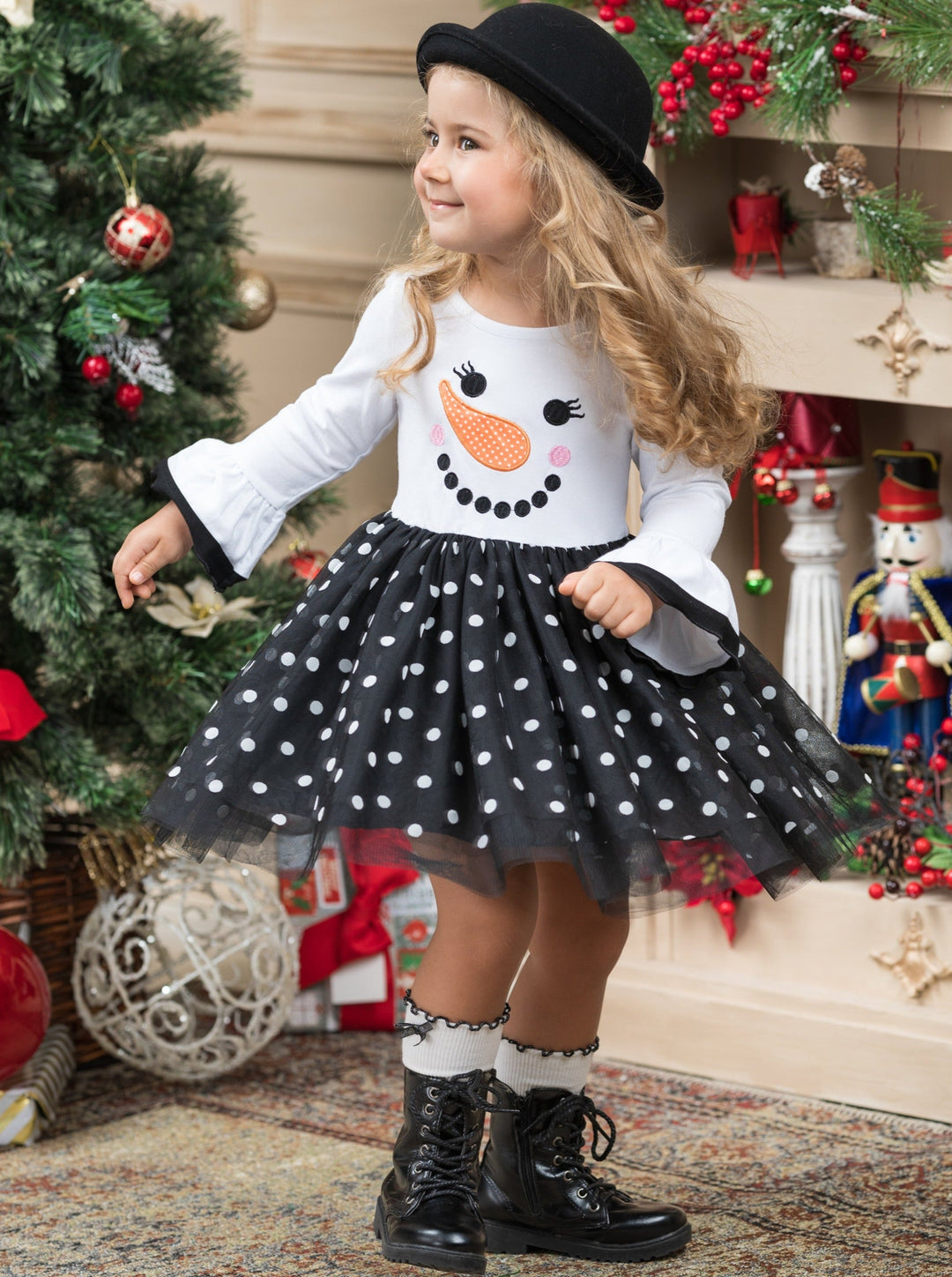Happy Snowman Polka Dot Tutu Dress Mia Belle Girls Happy Snowman Polka Dot Tutu Dress Mia Belle Girls