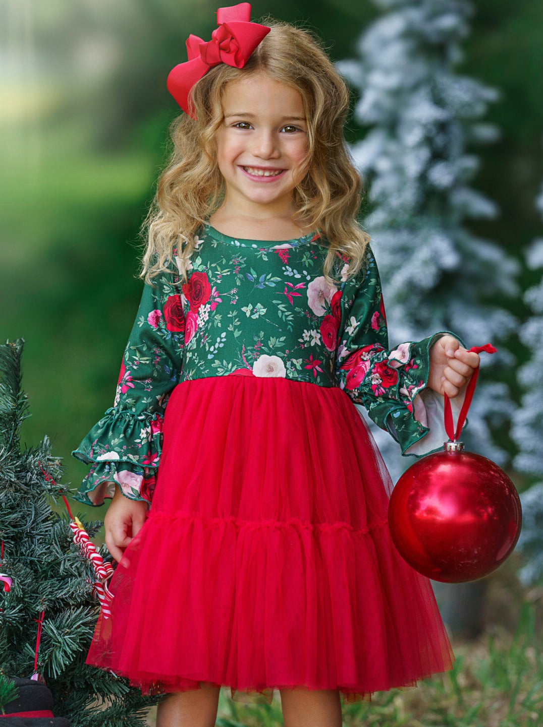 Cute Winter Dresses | Winter Floral Tutu Dress | Girls Boutique Dress Mia Belle Girls Cute Winter Dresses | Winter Floral Tutu Dress | Girls Boutique Dress Mia Belle Girls