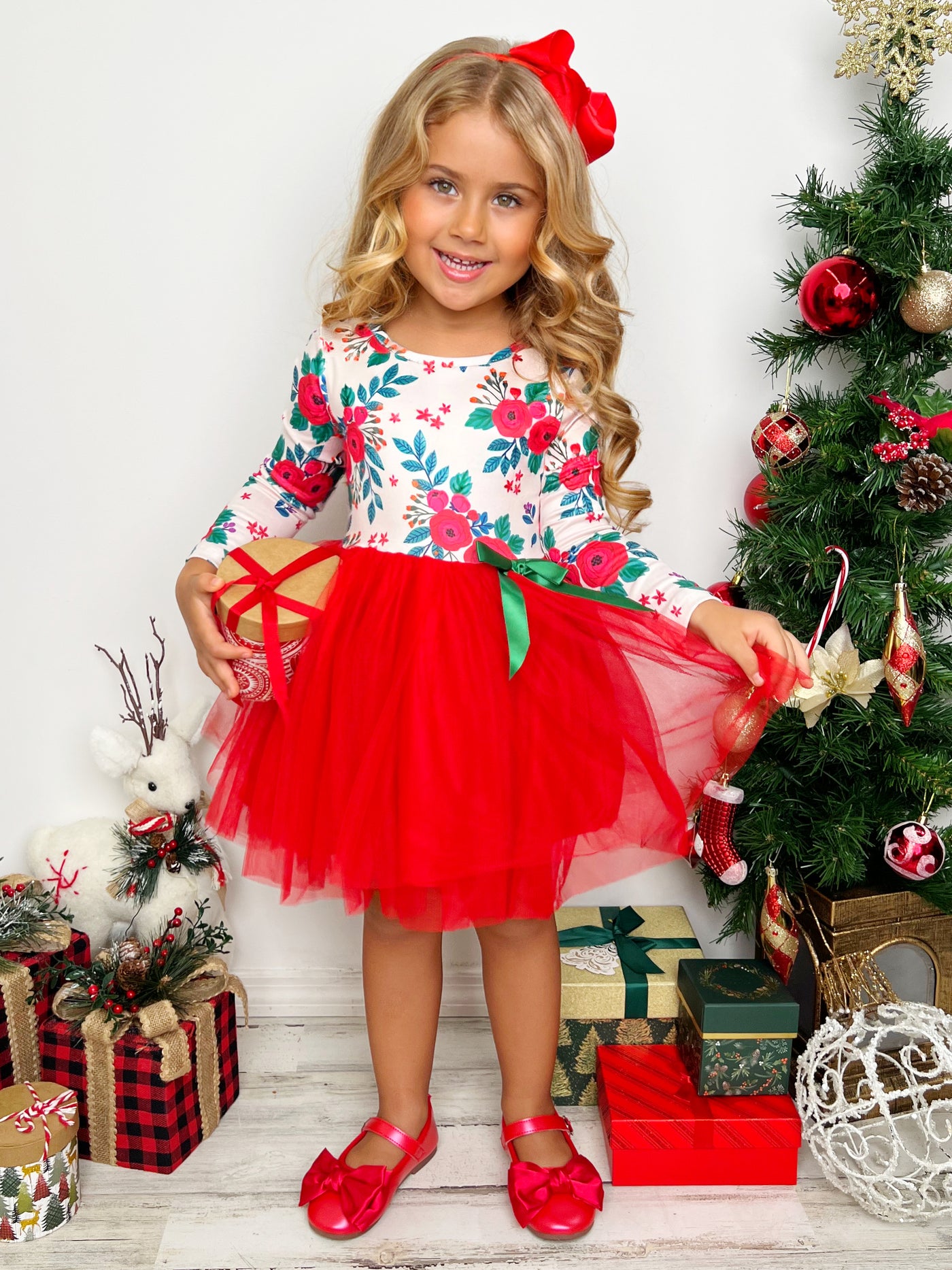 Cute Winter Dresses | Girls Winter Flower Tutu Dress | Holiday Dresses
