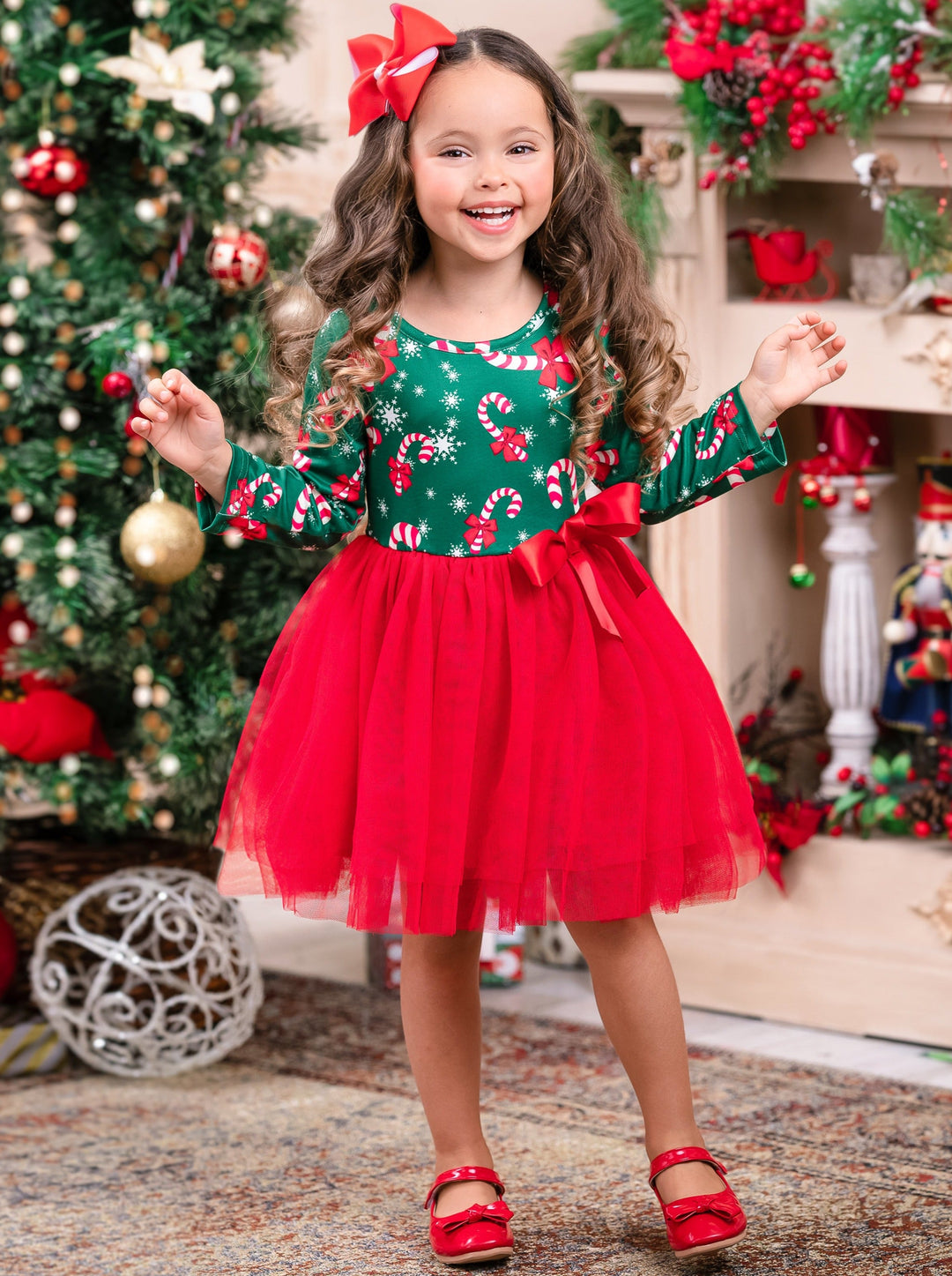 Cute Winter Dresses | Girls Candy Cane Tutu Dress | Holiday Dresses Mia Belle Girls Cute Winter Dresses | Girls Candy Cane Tutu Dress | Holiday Dresses Mia Belle Girls