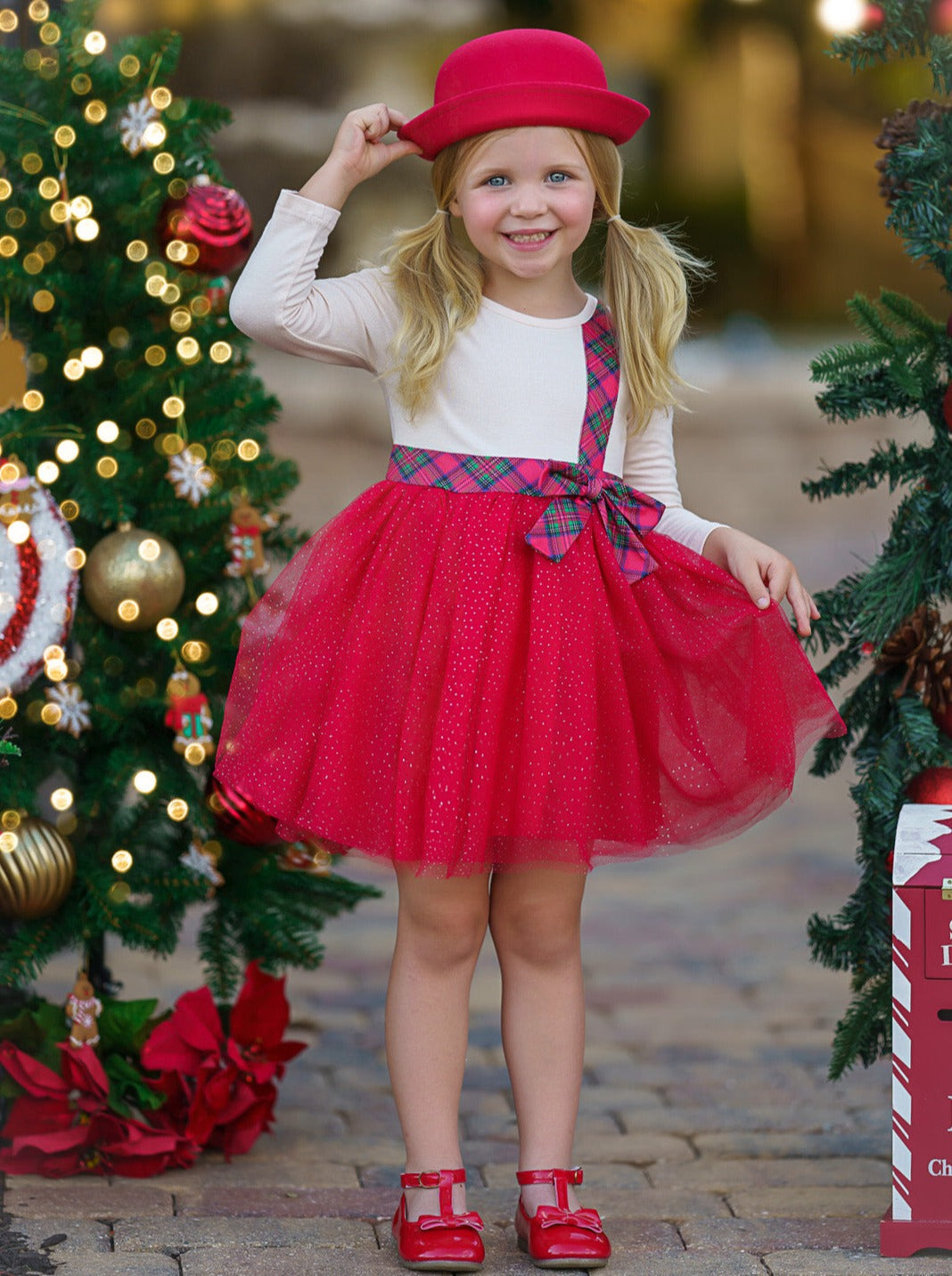 All That Glitters Plaid Bow Christmas Tutu Dress Mia Belle Girls All That Glitters Plaid Bow Christmas Tutu Dress Mia Belle Girls