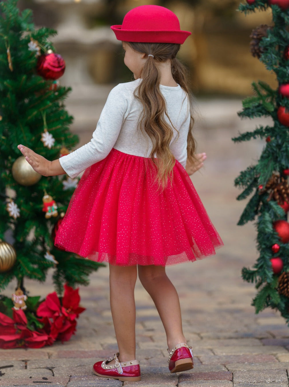 Mia Belle Girls Christmas Tutu Dress | Girls Holiday Dresses
