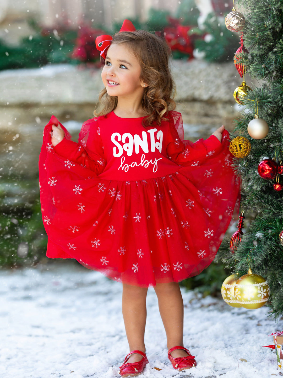 Santa Baby Christmas Tutu Dress Mia Belle Girls Santa Baby Christmas Tutu Dress Mia Belle Girls