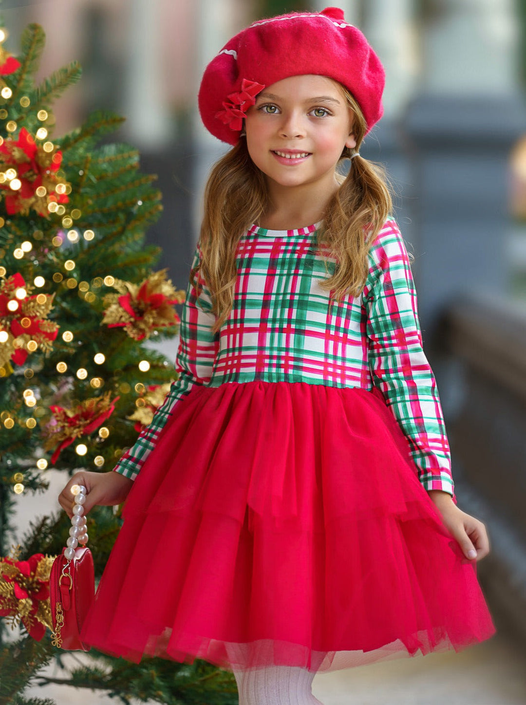 The Best Gift Green Plaid Holiday Tutu Dress Mia Belle Girls The Best Gift Green Plaid Holiday Tutu Dress Mia Belle Girls