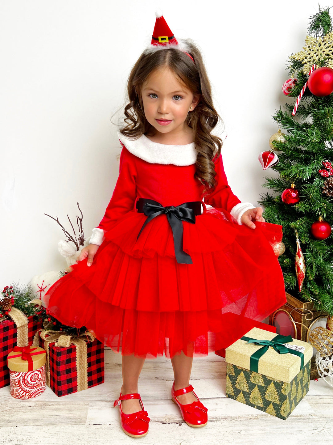 North Pole Princess Tiered Tulle Dress Mia Belle Girls North Pole Princess Tiered Tulle Dress Mia Belle Girls