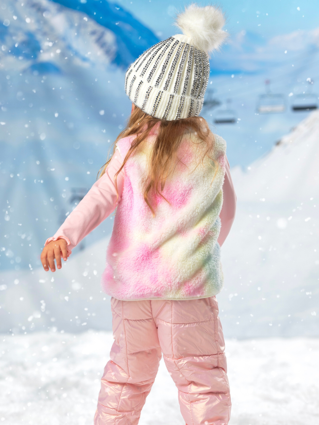 Cozy Winter Unicorn Tie Dye Sherpa Vest