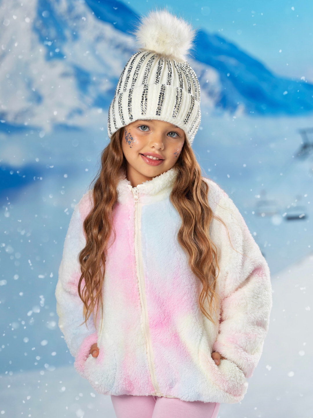 Frosted Unicorn Fleece Zip Jacket