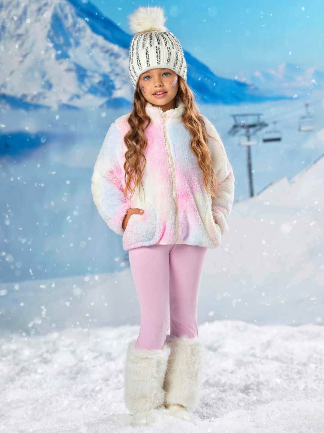 Frosted Unicorn Fleece Zip Jacket