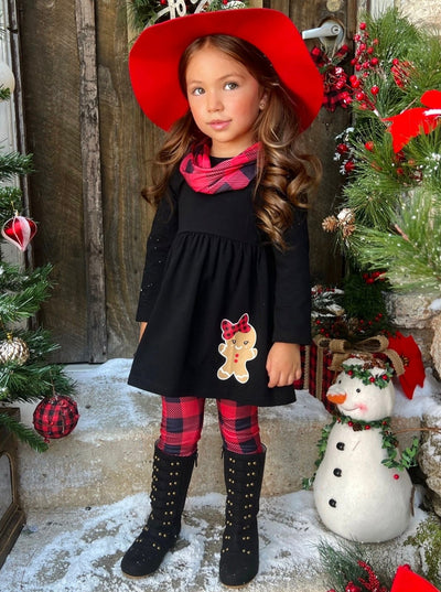 Mia Belle Girls Top & Plaid Legging Set | Cute Winter Outfits