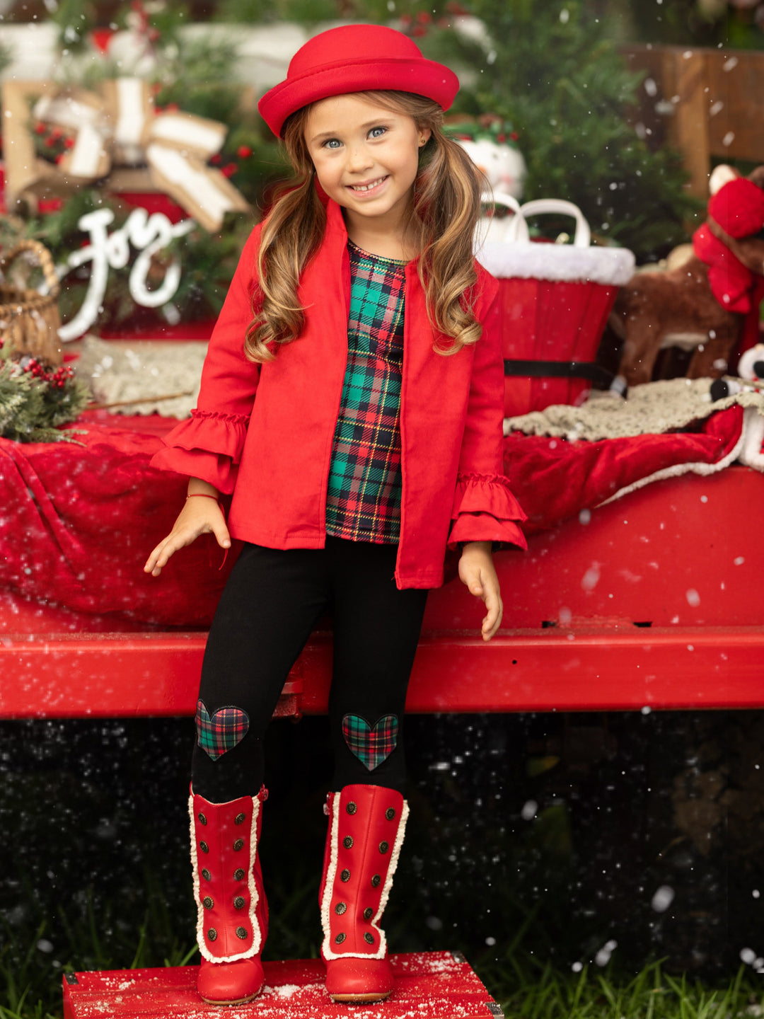 Jolly Dress-Up Top, Cardigan and Legging Set – Mia Belle Girls