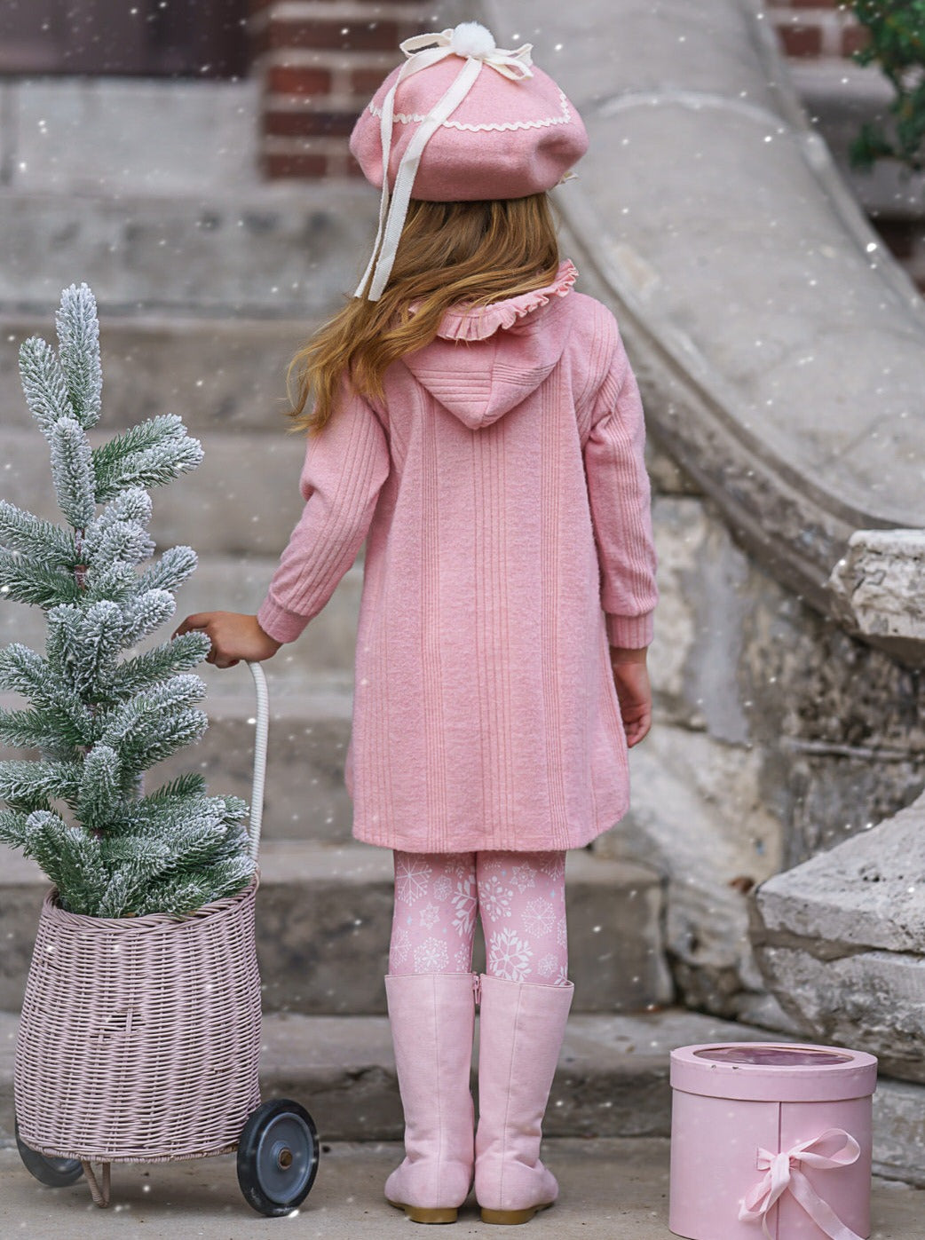 Mia Belle Girls Hoodie & Snowflake Leggings Set | Girls Winter Outfits