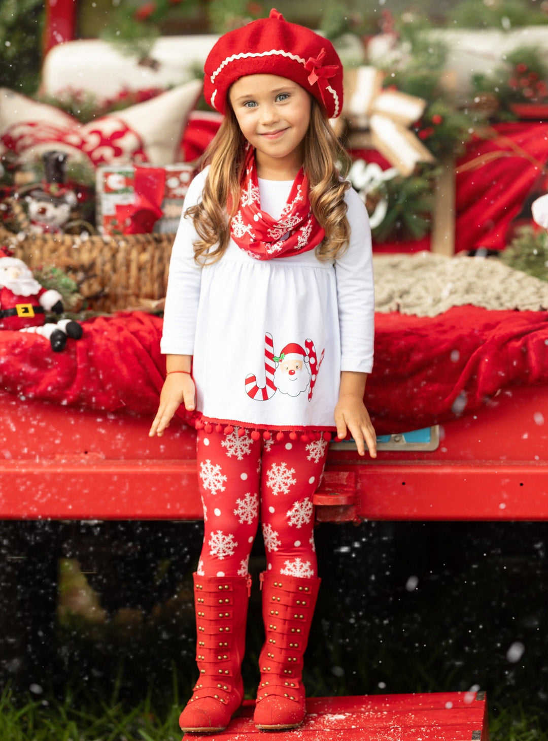 Joyful Days Tunic, Leggings, and Scarf Christmas Set Joyful Days Tunic, Leggings, and Scarf Christmas Set