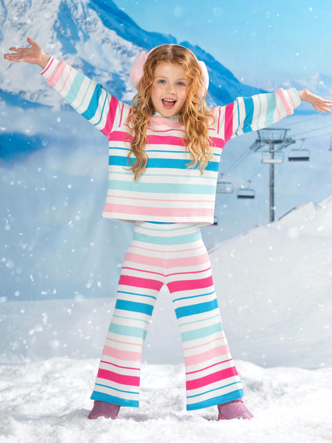 Snowbound Striped Hoodie and Pant Set