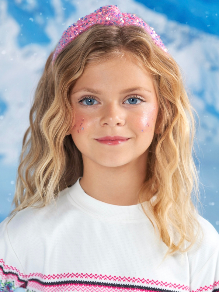 Snowberry Sparkle Pink Sequin Headband