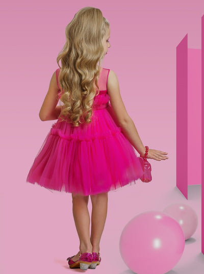 Mia Belle Girls Halloween Costumes | Life-Size Barbie Pink Tutu Dress